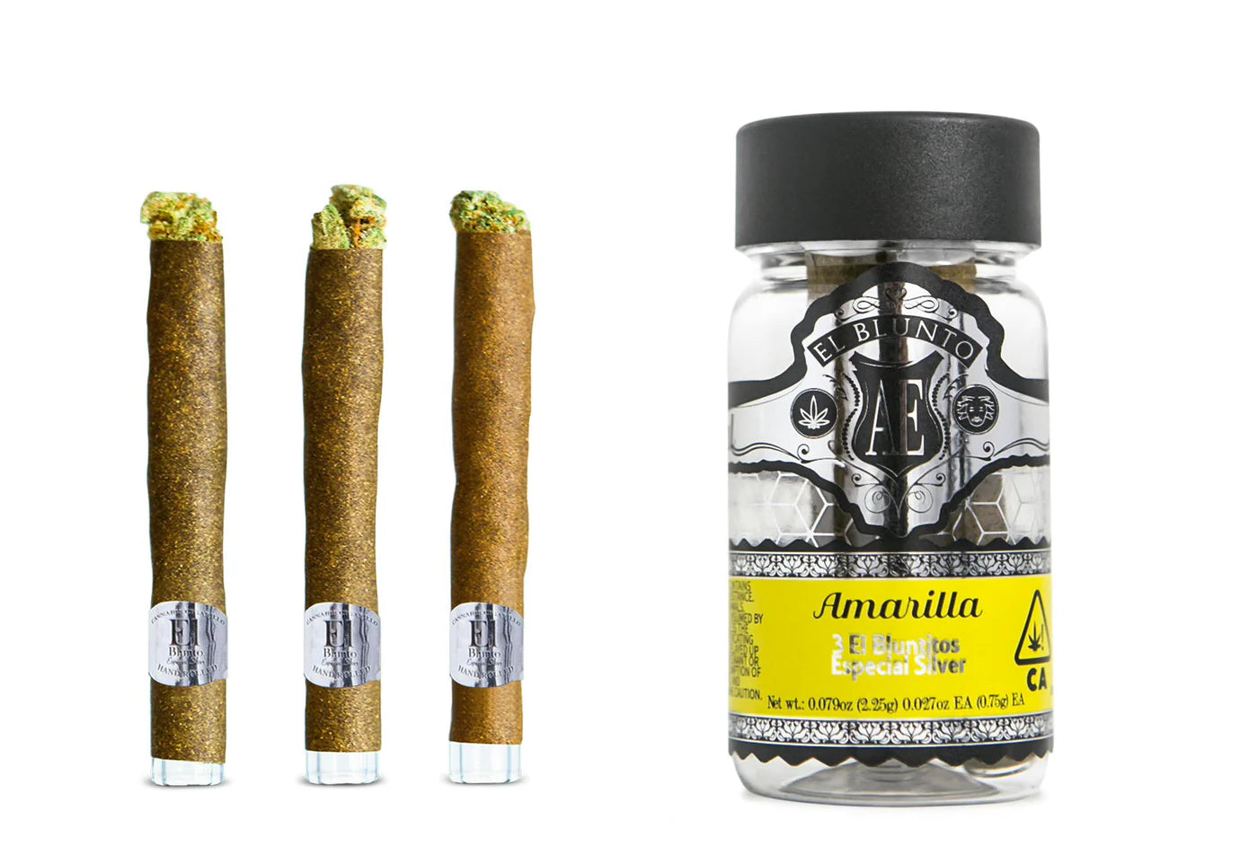 Amarilla El Bluntito Silver 3pk 2.25g (El Blunto by Albert Einstone's)