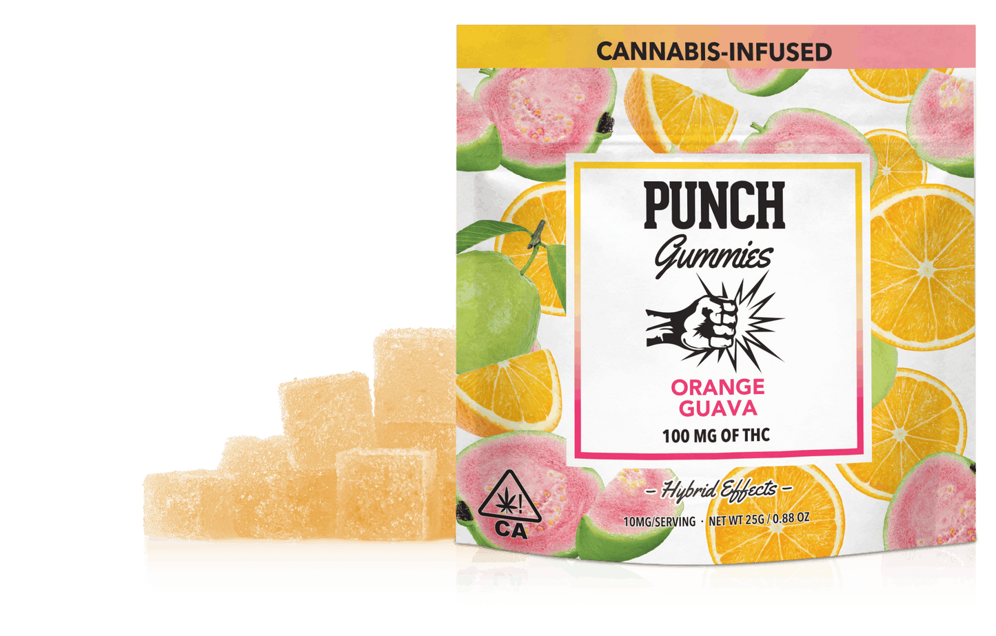Orange Guava Gummies 10pk 100mg THC (Punch Edibles & Extracts)