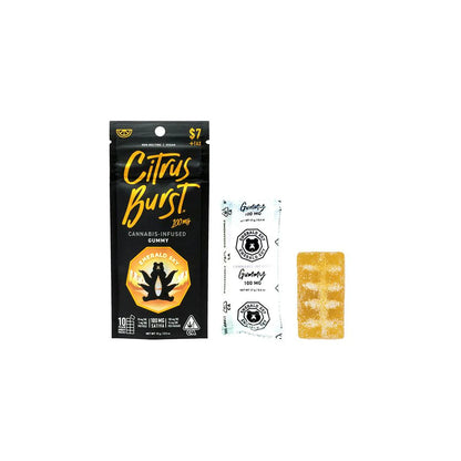 Citrus Burst Single Gummy 100mg THC (Emerald Sky)