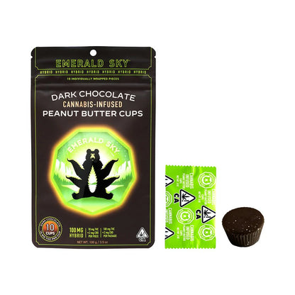 Hybrid Dark Chocolate Peanut Butter Cups 10pk (Emerald Sky)