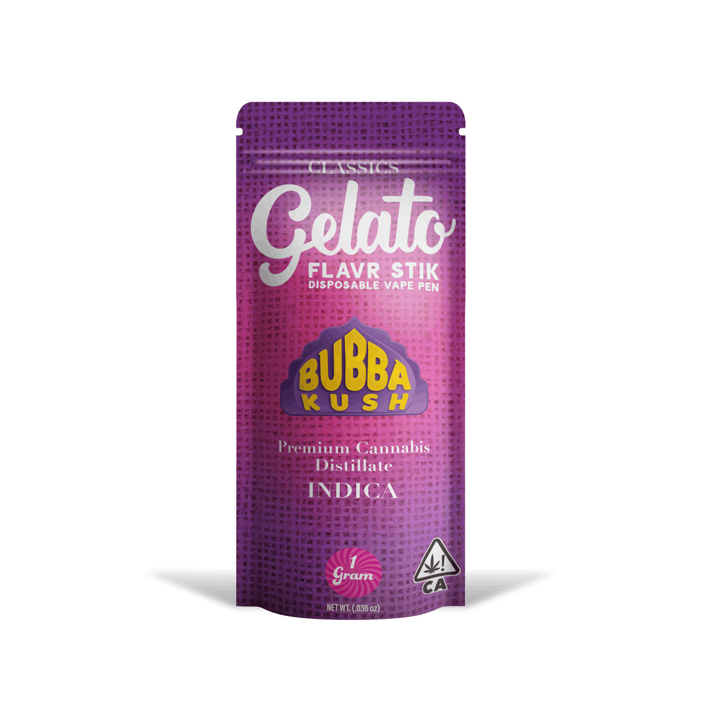 Bubba Kush Flavr Stick Disposable 1g (Gelato)