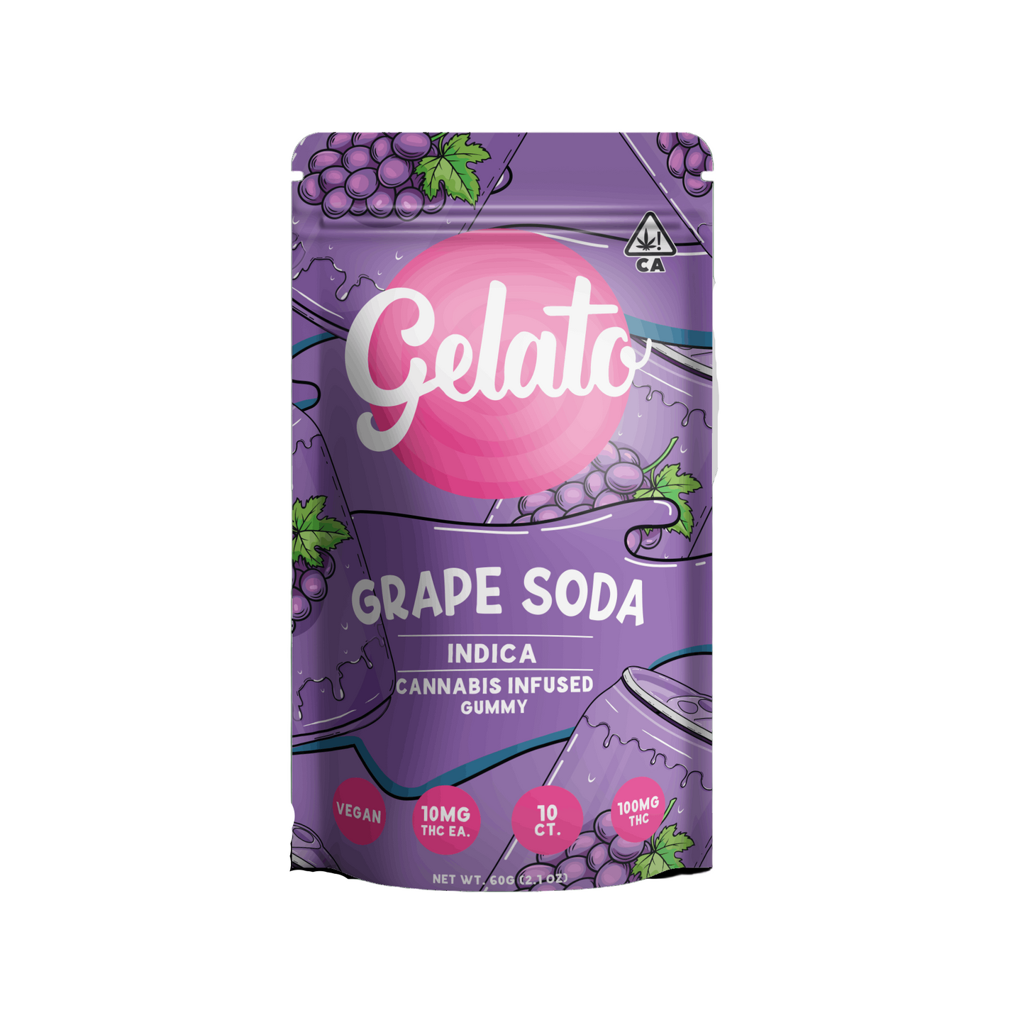 Grape Soda Gummies 10pk 100mg THC (Gelato)