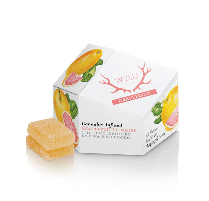 Grapefruit 2:1:1 THC:CBG:CBC + Sativa Enhanced Gummies | 200mg (WYLD)