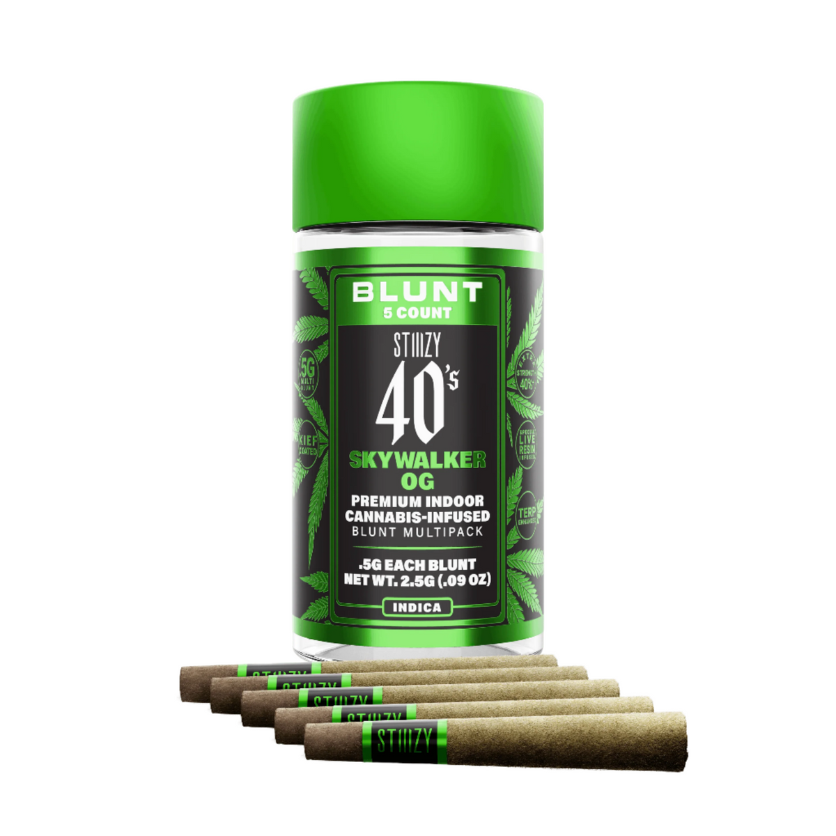SKYWALKER OG - .5G 40's Infused Mini Blunt 5pk 2.5g (STIIIZY)