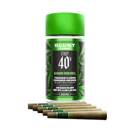 SOUR DIESEL - .5G 40's Infused Mini Blunt 5pk 2.5g (STIIIZY)