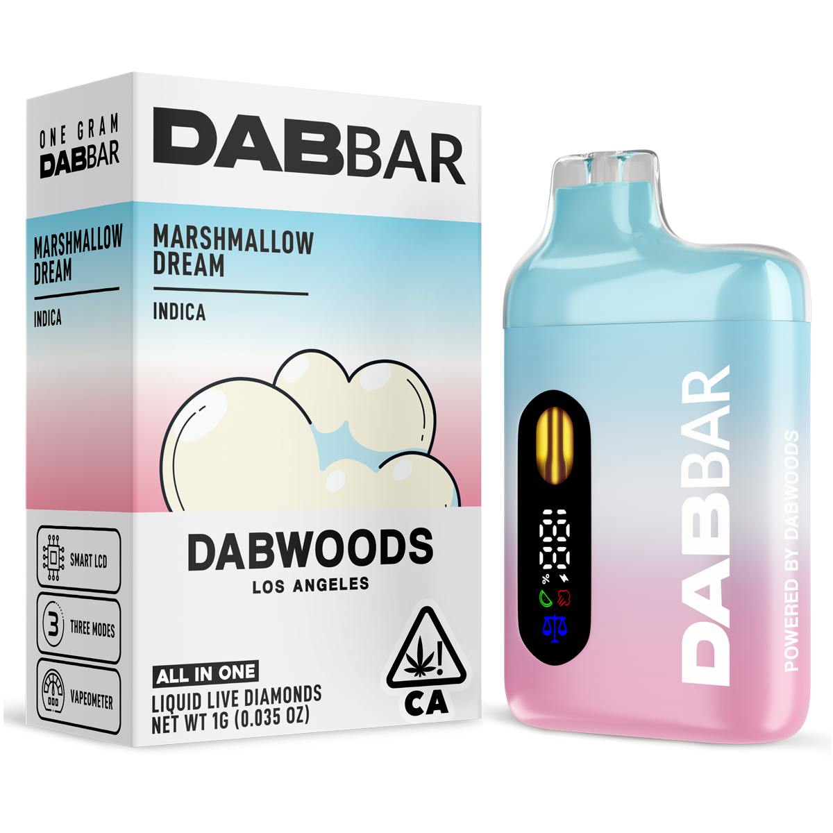 Marshmallow Dream Liquid Diamond DabBar Disposable 2g (Dabwoods)