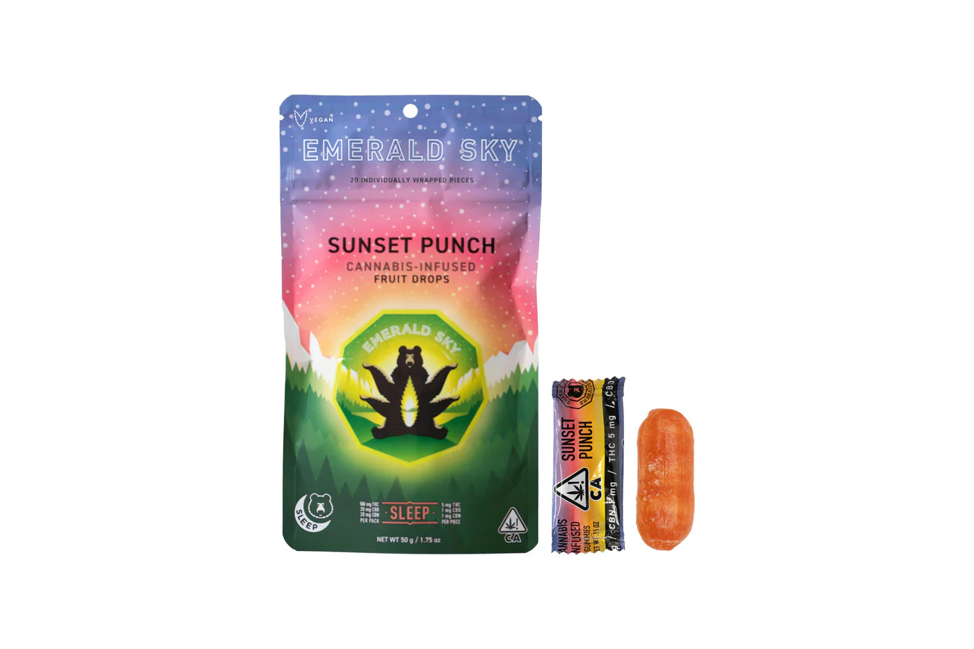 Sunset Punch Drops 100mg THC (Emerald Sky)