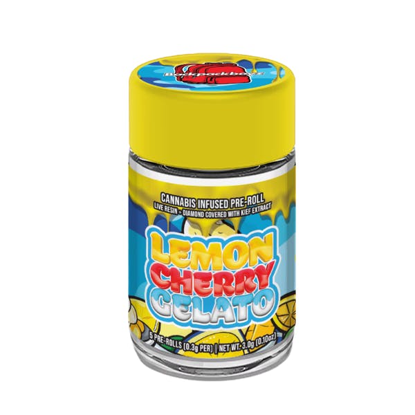 Lemon Cherry Gelato Infused Prerolls 5pk (Backpackboyz)