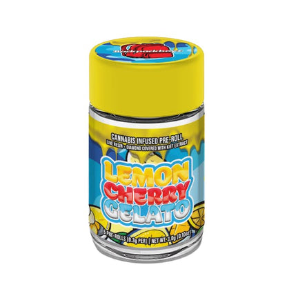 Lemon Cherry Gelato Infused Prerolls 5pk (Backpackboyz)