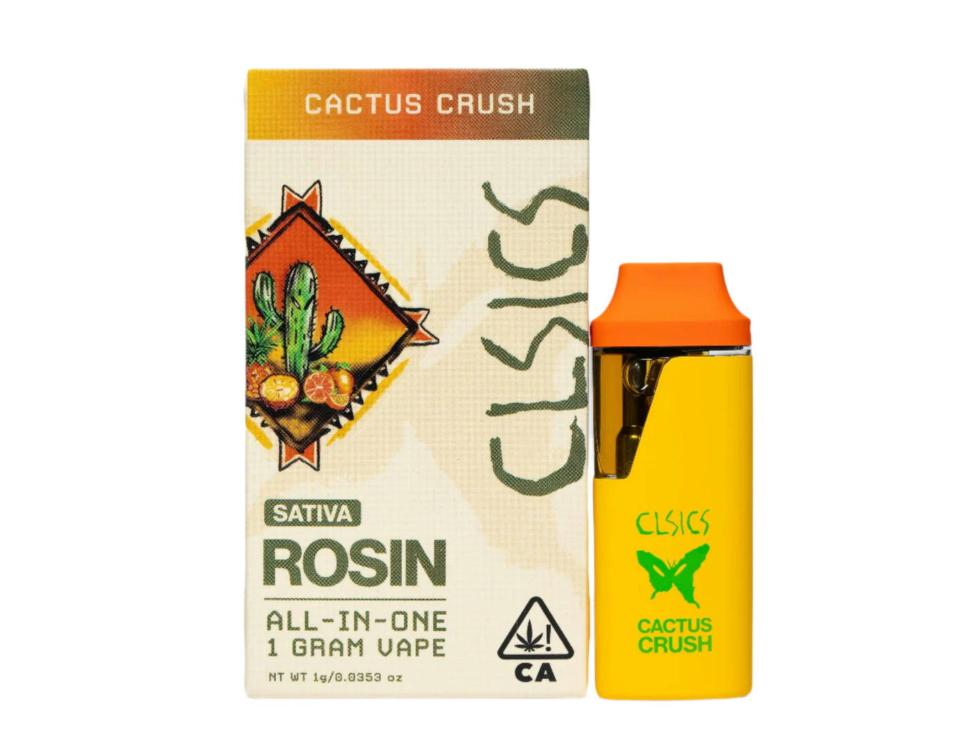 Cactus Crush Live Rosin All in One Vape 1g (CLSICS Rosin & Rosin Infused Pre Rolls)