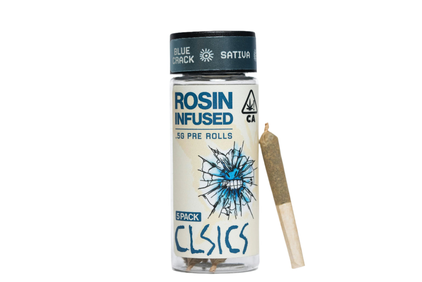 Blue Crack Rosin Infused Pre Rolls 5pk 2.5g (CLSICS Rosin & Rosin Infused Pre Rolls)