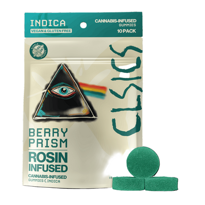 Berry Prism Live Rosin Infused Gummies 10pk 100mg THC (CLSICS Rosin & Rosin Infused Pre Rolls)