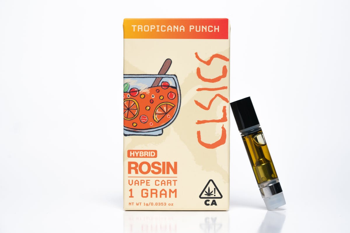 Tropicana Punch Live Rosin Vape Cartridge 1g (CLSICS Rosin & Rosin Infused Pre Rolls)