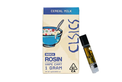 Cereal Milk Live Rosin Vape Cartridge 1g (CLSICS Rosin & Rosin Infused Pre Rolls)