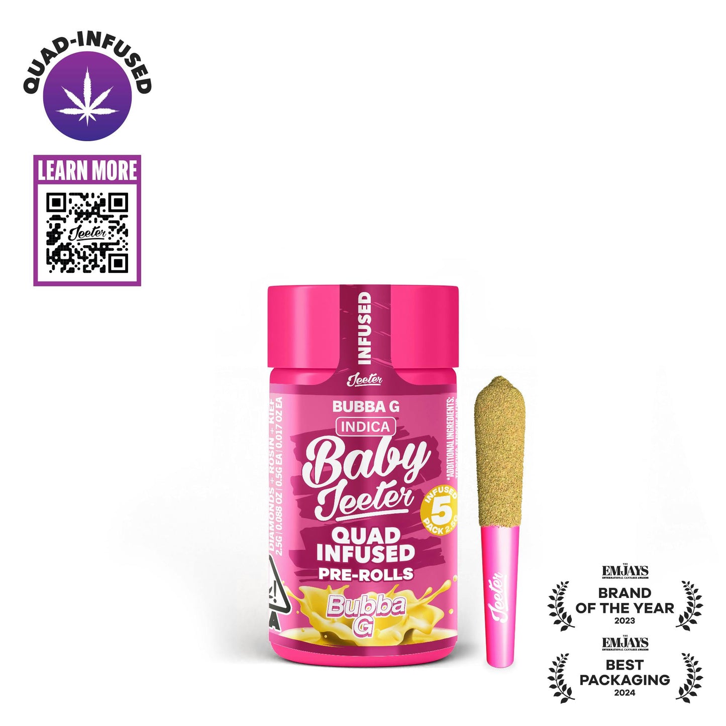 Bubba G Quad-Infused Baby Jeeter 5pk 2.5g (Jeeter)