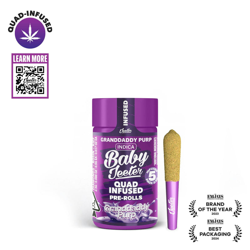 Granddaddy Purp Quad-Infused Baby Jeeter 5pk 2.5g (Jeeter)