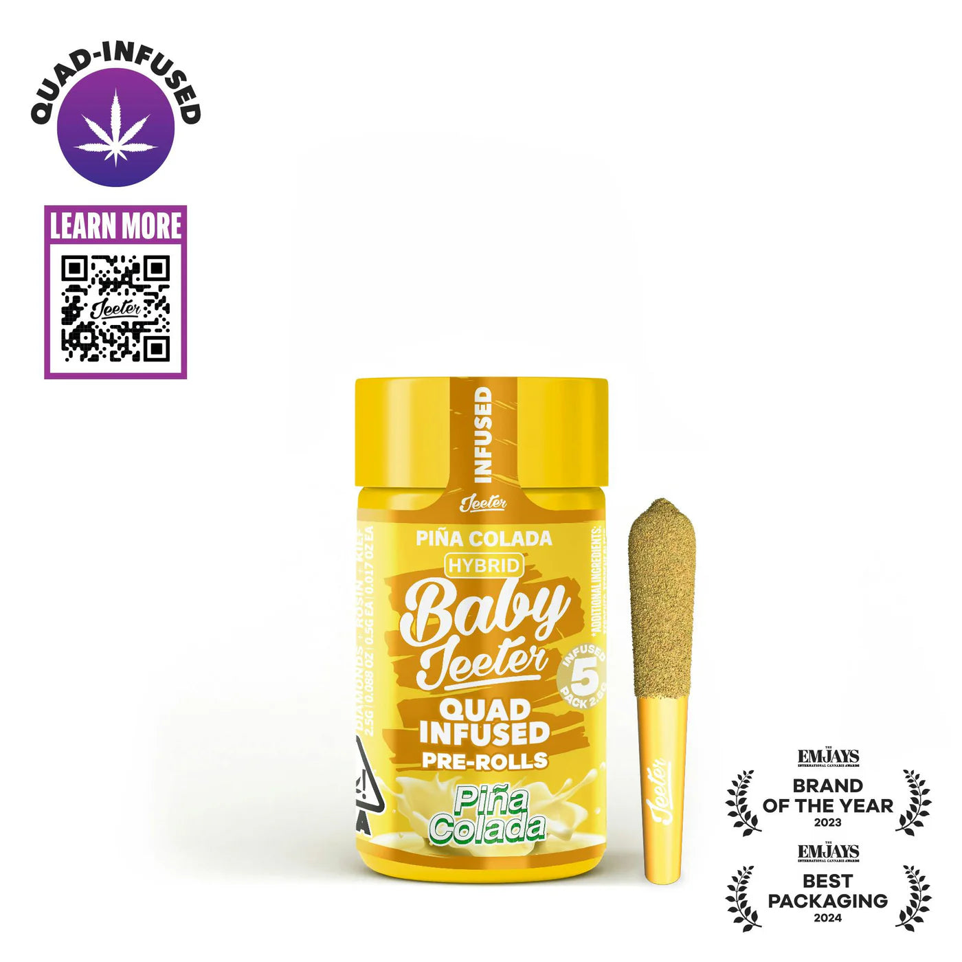 Piña Colada Quad-Infused Baby Jeeter 5pk 2.5g (Jeeter)