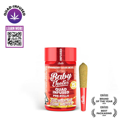 Strawberry Sour Diesel Quad-Infused Baby Jeeter 5pk 2.5g (Jeeter)