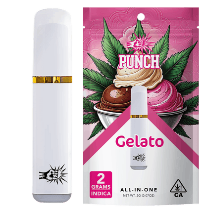 Gelato Indica Distillate All in One Vape 2g (Punch Edibles & Extracts)