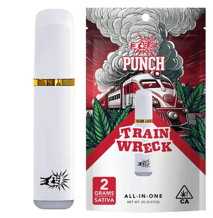 Trainwreck Sativa Distillate All in One Vape 2g (Punch Edibles & Extracts)