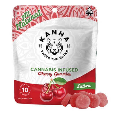 Cherry Sativa Gummies 10pk 100mg THC (KANHA)