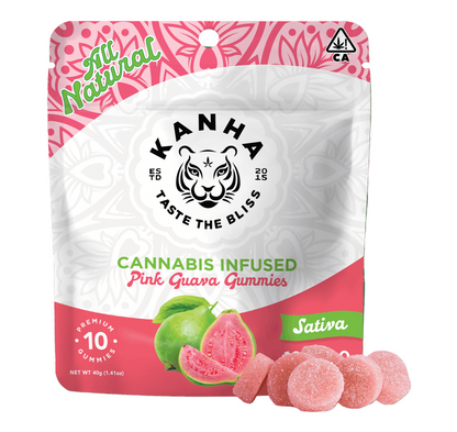 Pink Guava Sativa Gummies 10pk 100mg THC (KANHA)