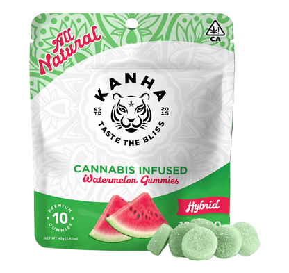 Watermelon Hybrid  Gummies 10pk 100mg THC (KANHA)
