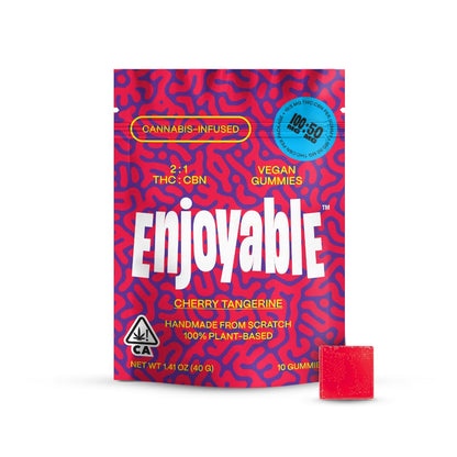 Cherry Tangerine 2:1 THC:CBN Vegan Gummies 10pk 100mg:50mg (Enjoyable)