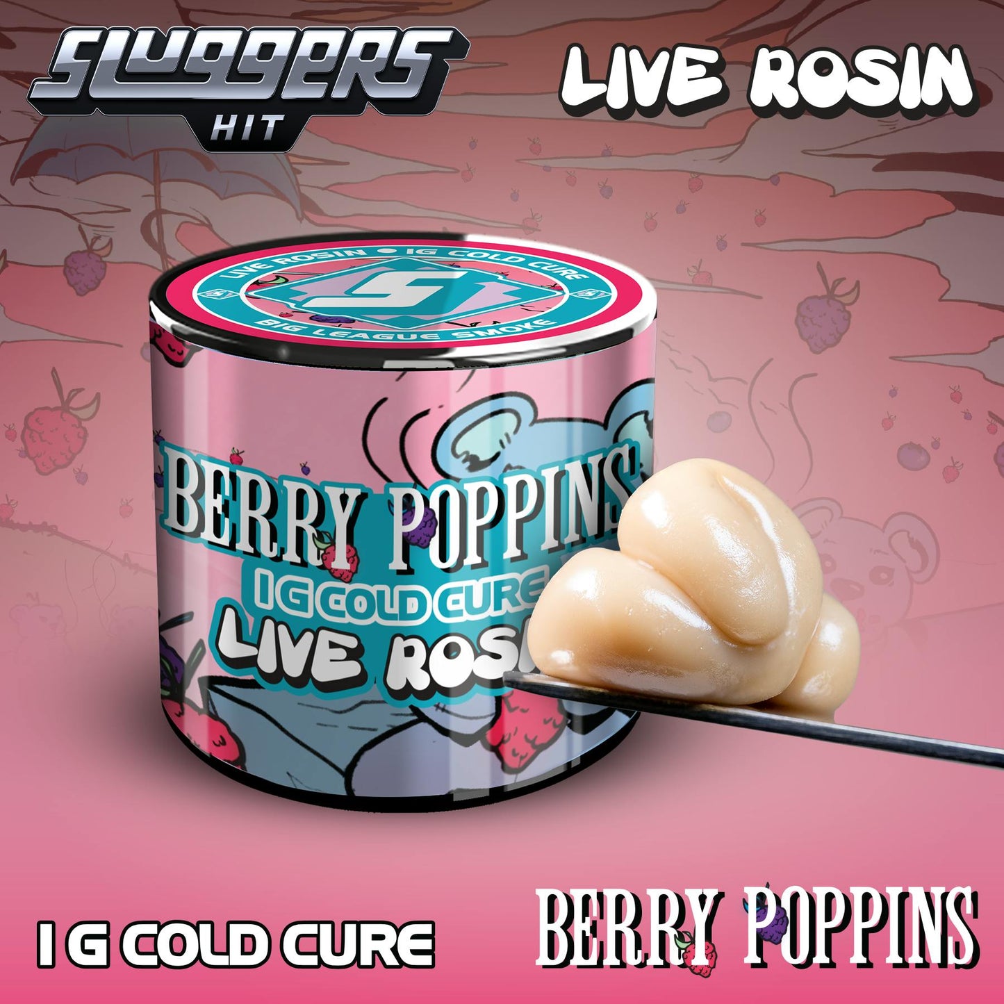 Berry Poppins Live Rosin 1g (Sluggers Hit)