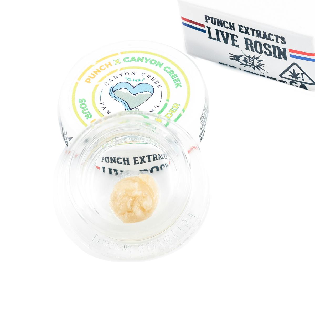 Sour Nectarine Tier 2 Live Rosin Cold Cure Badder 1g (Punch Edibles & Extracts)