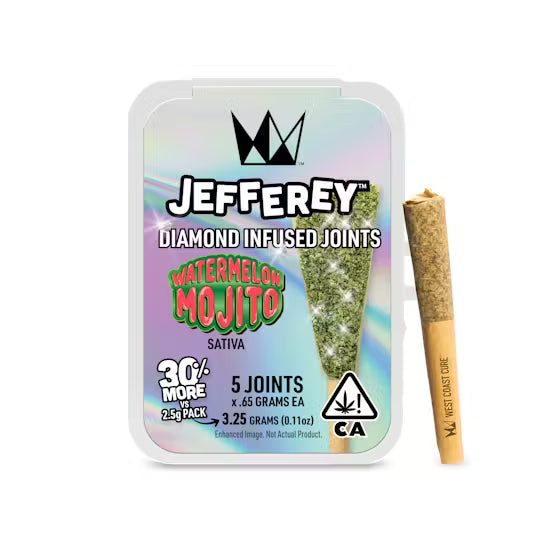 Watermelon Mojito Jefferey Infused Joint .65g 5pk 3.25g (West Coast Cure)