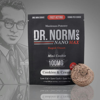 Cookies & Cream Fast-Acting Nano MAX Cookie 1pc 100mg THC (Dr. Norm's)