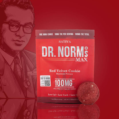 Red Velvet Sativa MAX Cookie 1pc 100mg THC (Dr. Norm's)
