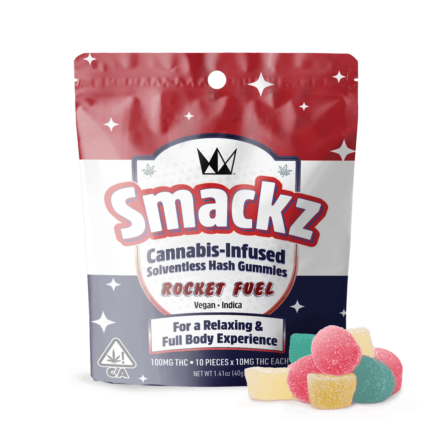 Rocket Fuel Flavored Solventless Water Hash Gummies 10x 10mg (West Coast Cure)