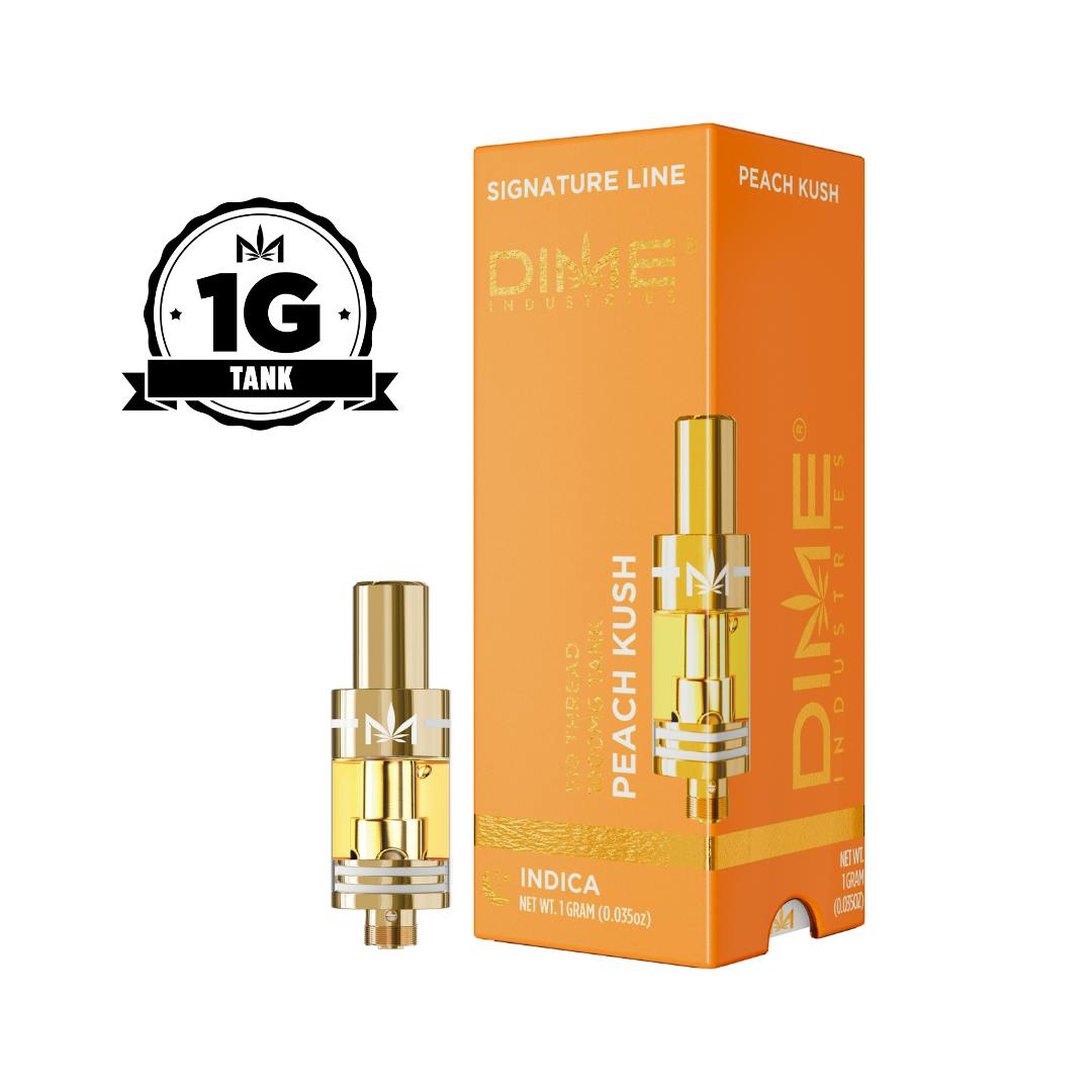 Peach Kush Signature Line Tank Vape 1g (Dime Industries)
