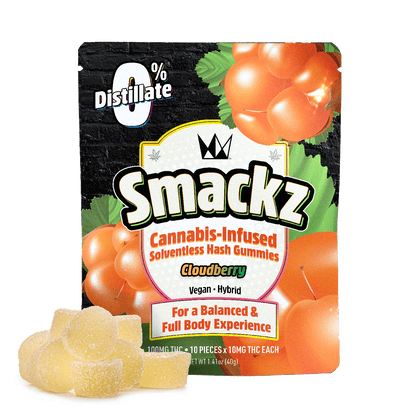 Cloudberry Flavored Solventless Water Hash Gummies 10x 10mg (West Coast Cure)