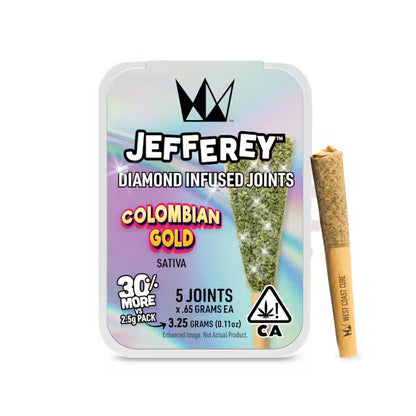 Colombian Gold Jefferey Infused Joint .65g 5pk (West Coast Cure)