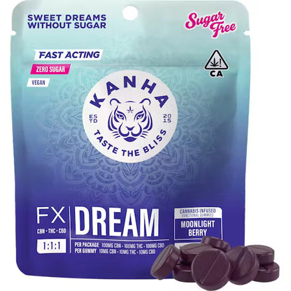 Moonlight Berry 1:1:1 CBN:CBD:THC Gummies  10ct (KANHA)