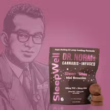 Mini Sleep Brownie SleepWell Fast-Acting Sleep Gummies 10pk 100THC:50CBN (Dr. Norm's)