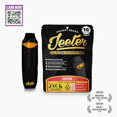 Jack Herer All In One Live Resin Vape 1g (Jeeter)
