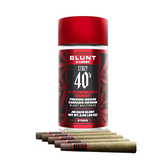 STRAWBERRY MANGO 40's Infused Mini Blunt 5 Pack 2.5g (STIIIZY)