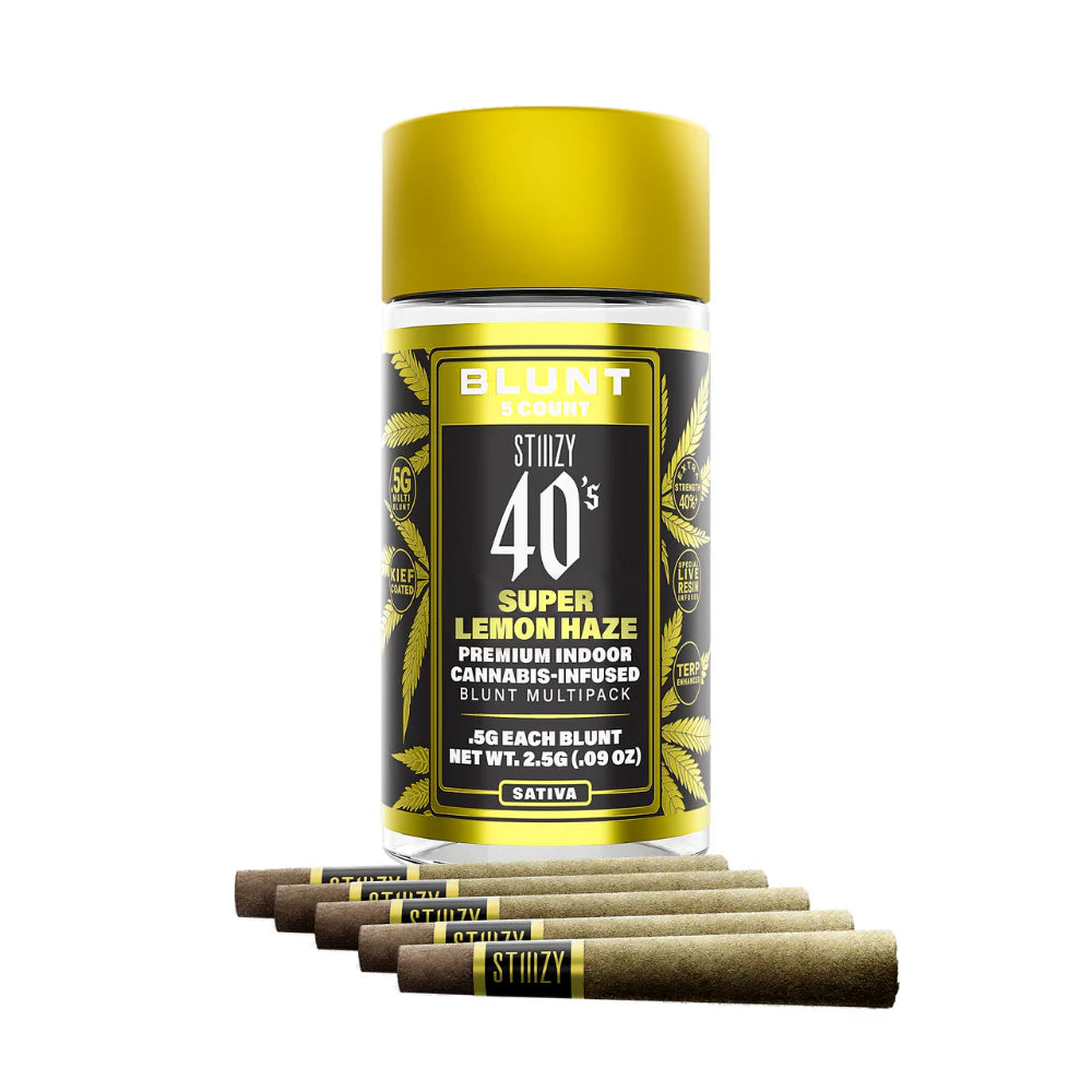 SUPER LEMON HAZE - .5G 40's Infused Mini Blunt 5pk 2.5g (STIIIZY)