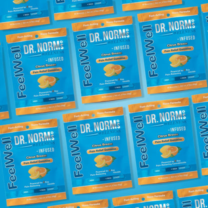 Citrus Breeze FeelWell Fast-Acting Pain Relief Gummies 10pk 100mg THC (Dr. Norm's)