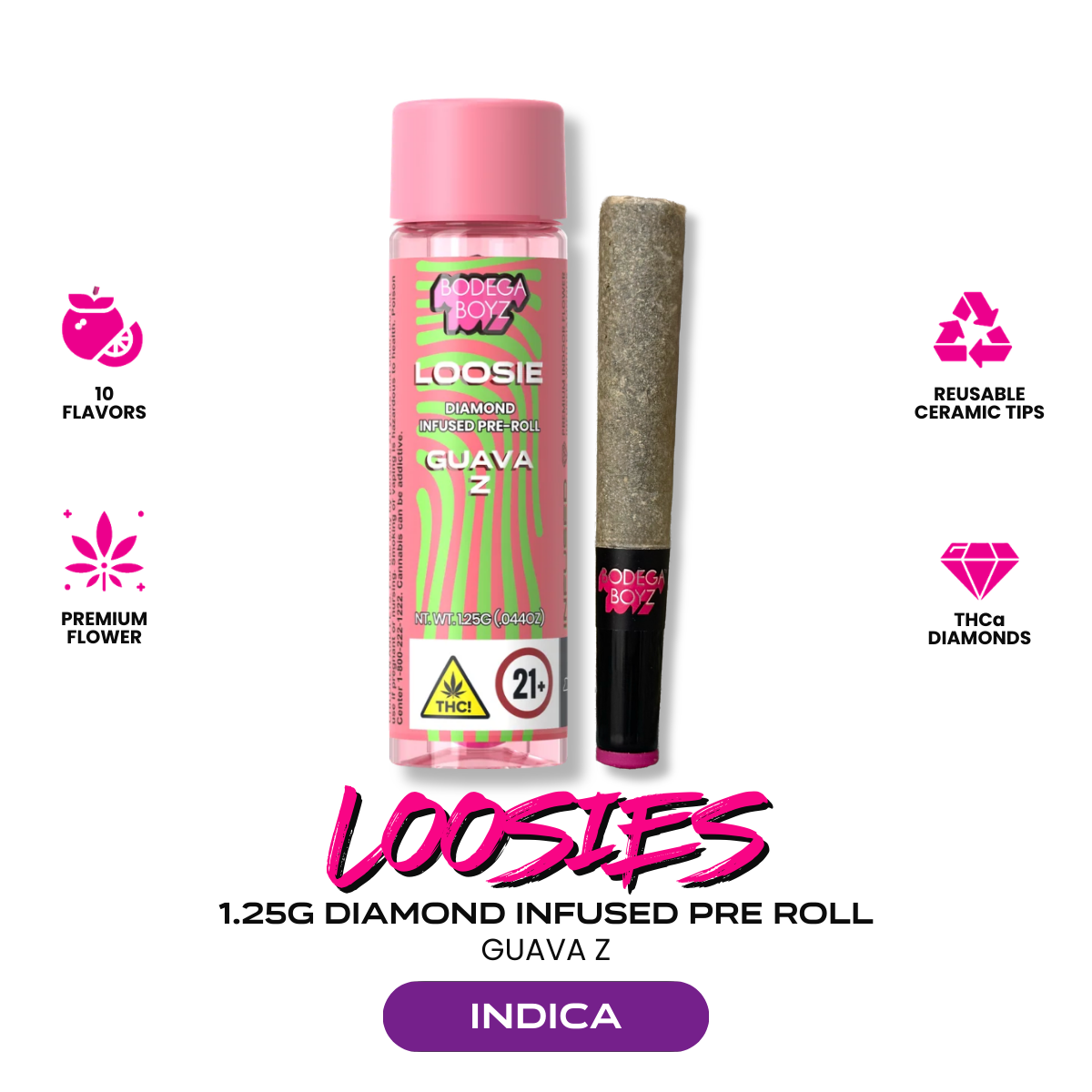 Guava Z Loosie Diamond Infused Pre-Roll 1.25g (Bodega Boyz)