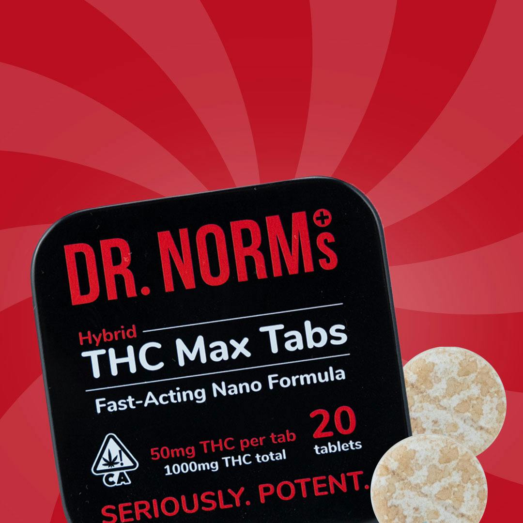 THC Hybrid MAX Tablets 20pk 1000mg THC (Dr. Norm's)