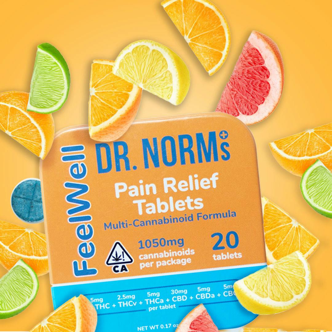 FeelWell Pain Relief Tablets 20pk 1050mg Cannabinoids (Dr. Norm's)