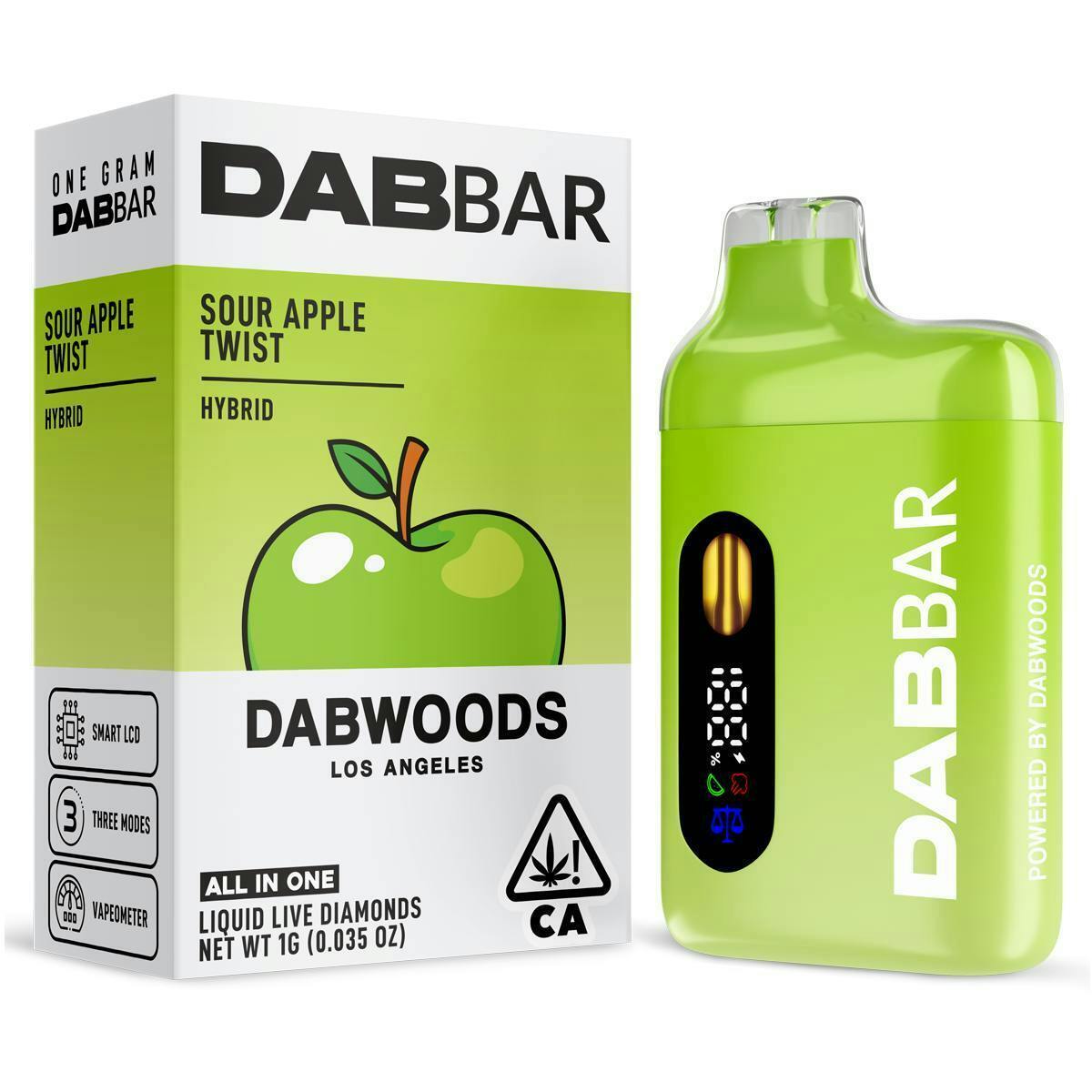 Sour Apple Twist Liquid Diamond DabBar Disposable 2g (Dabwoods)