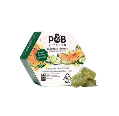 Cucumber Melon P&B Kitchen Solventless Hash Gummies 20pk 100mg THC (Papa & Barkley)
