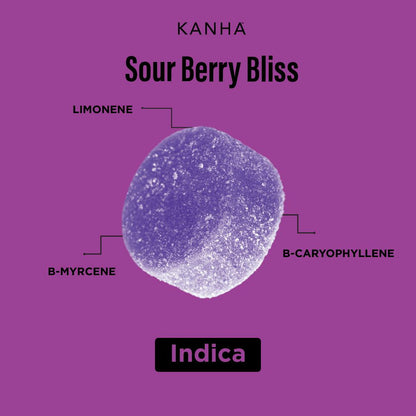 Sour Berry Bliss Indica Rosin Sours 10pk 100mg THC (KANHA)
