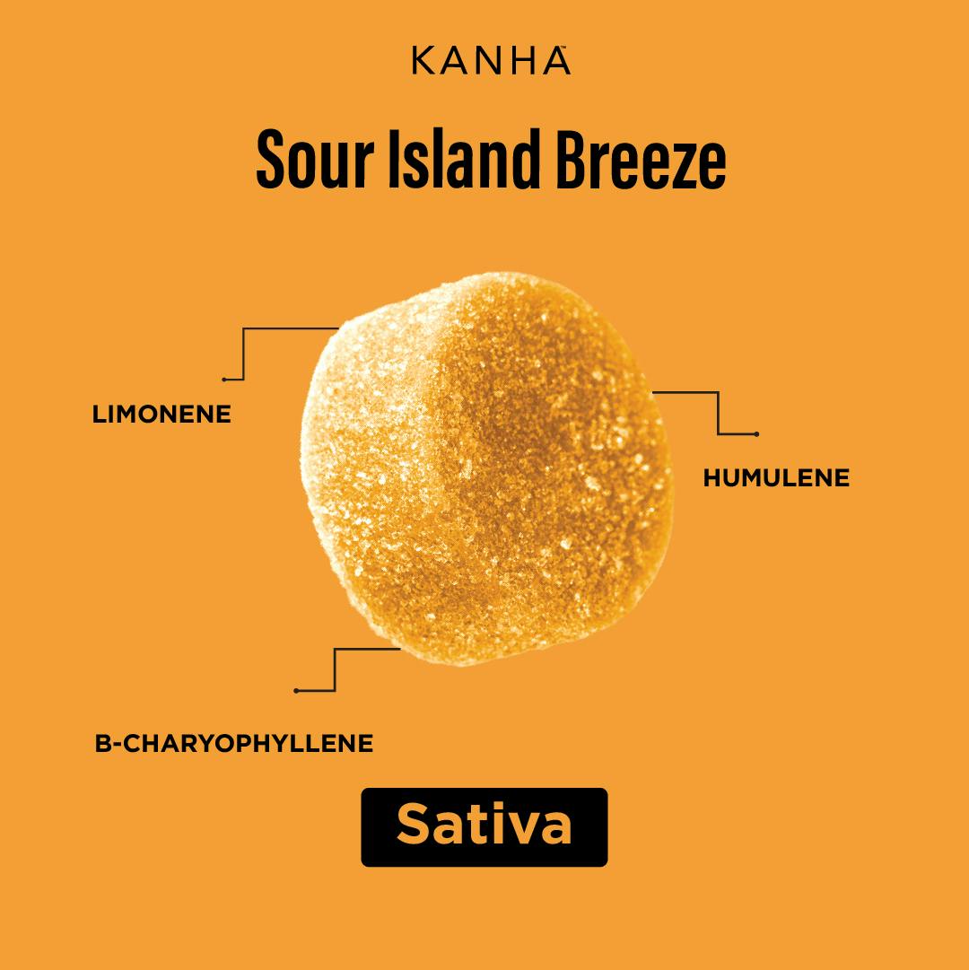 Sour Island Breeze Sativa Rosin Sours 10pk 100mg THC (KANHA)